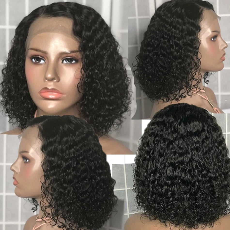 Curly Bob lace frontal wig