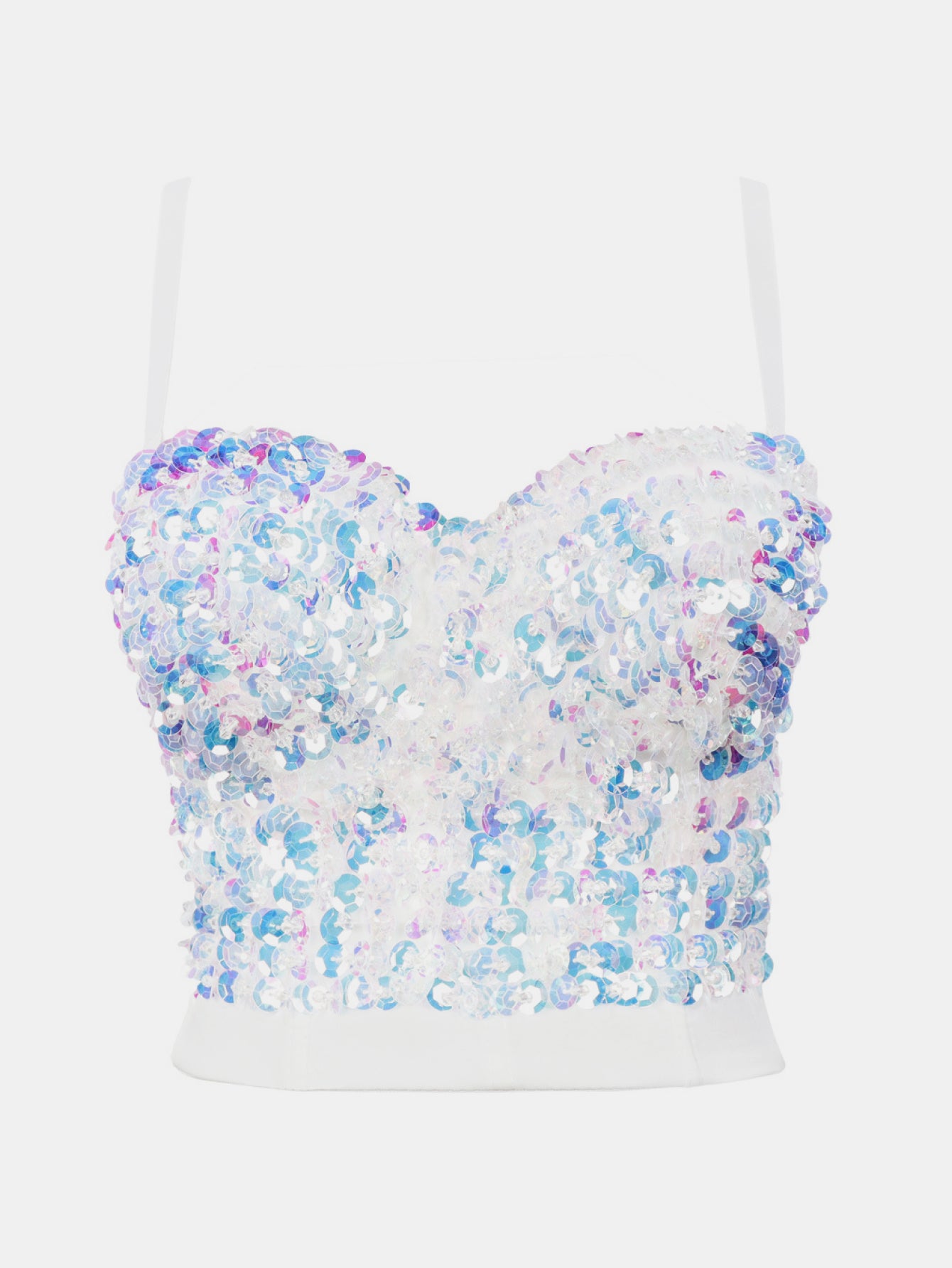 Sequin Adjustable Strap Bustier