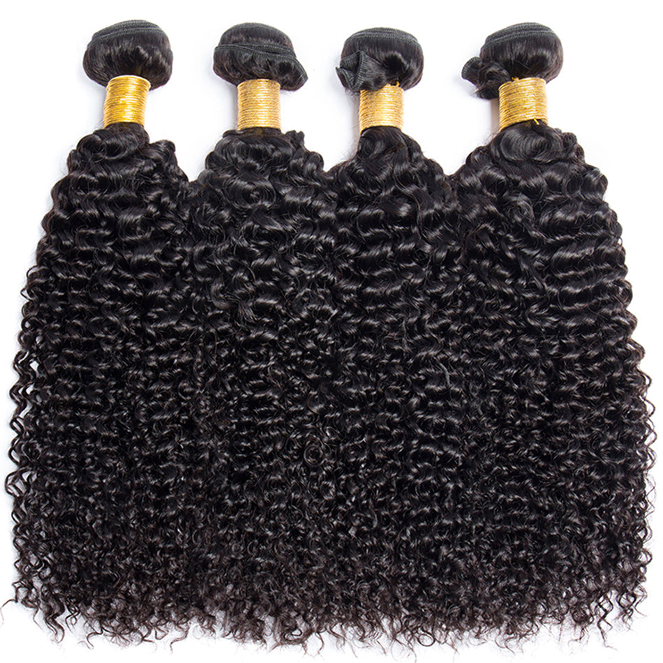 10A Raw Brazilian Hair Bundles Kinky Curly Bundles Human Hair Weave Bundles Remy Hair Extensions For Black Women