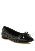 Acino Boucle Pearl Bow Ballerinas