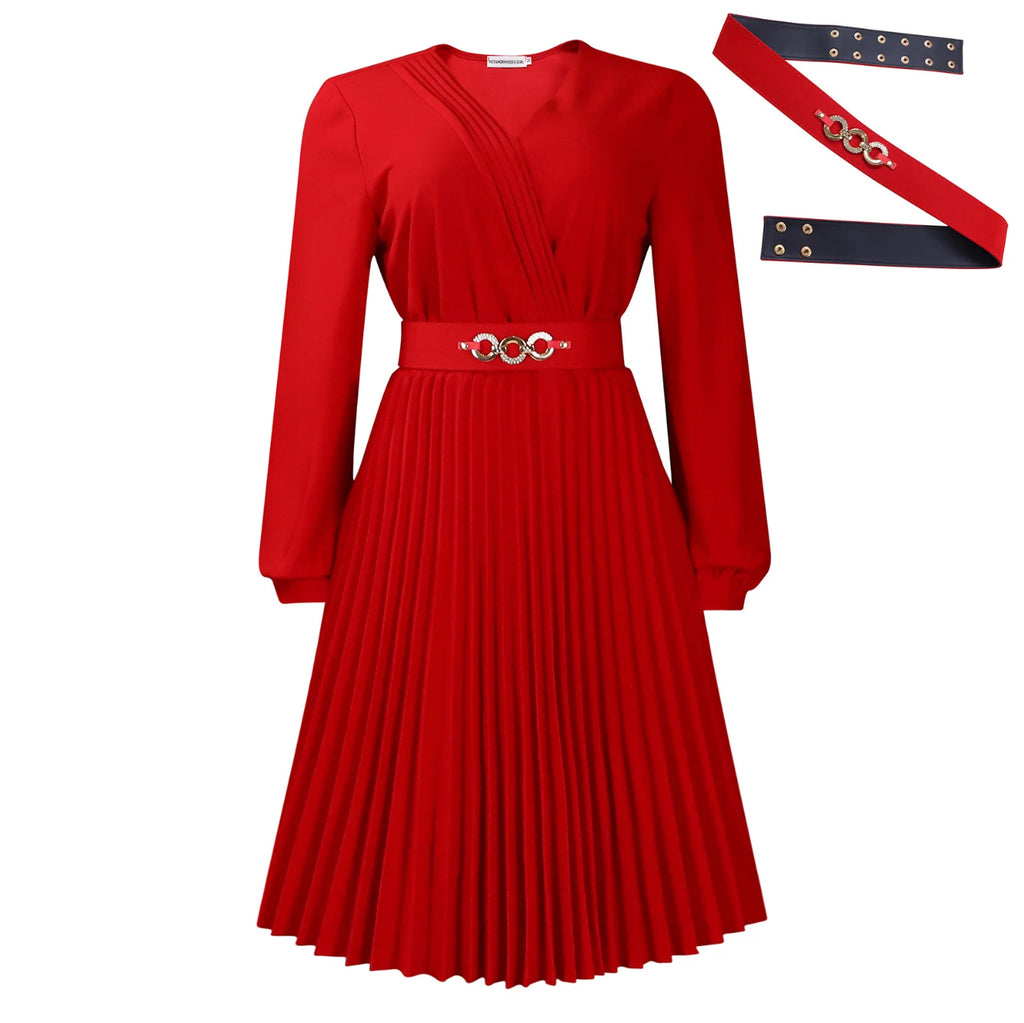 LONG SLEEVE DRESS WITH BELT