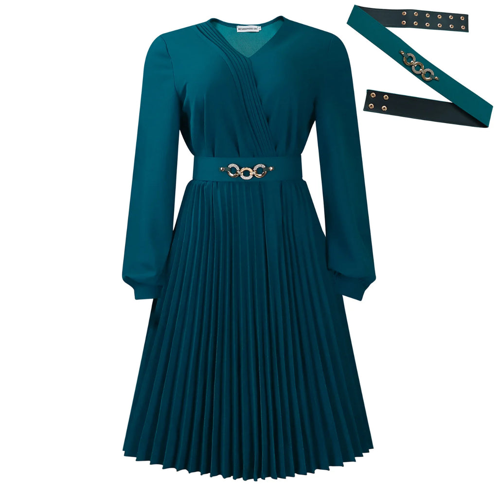 LONG SLEEVE DRESS WITH BELT
