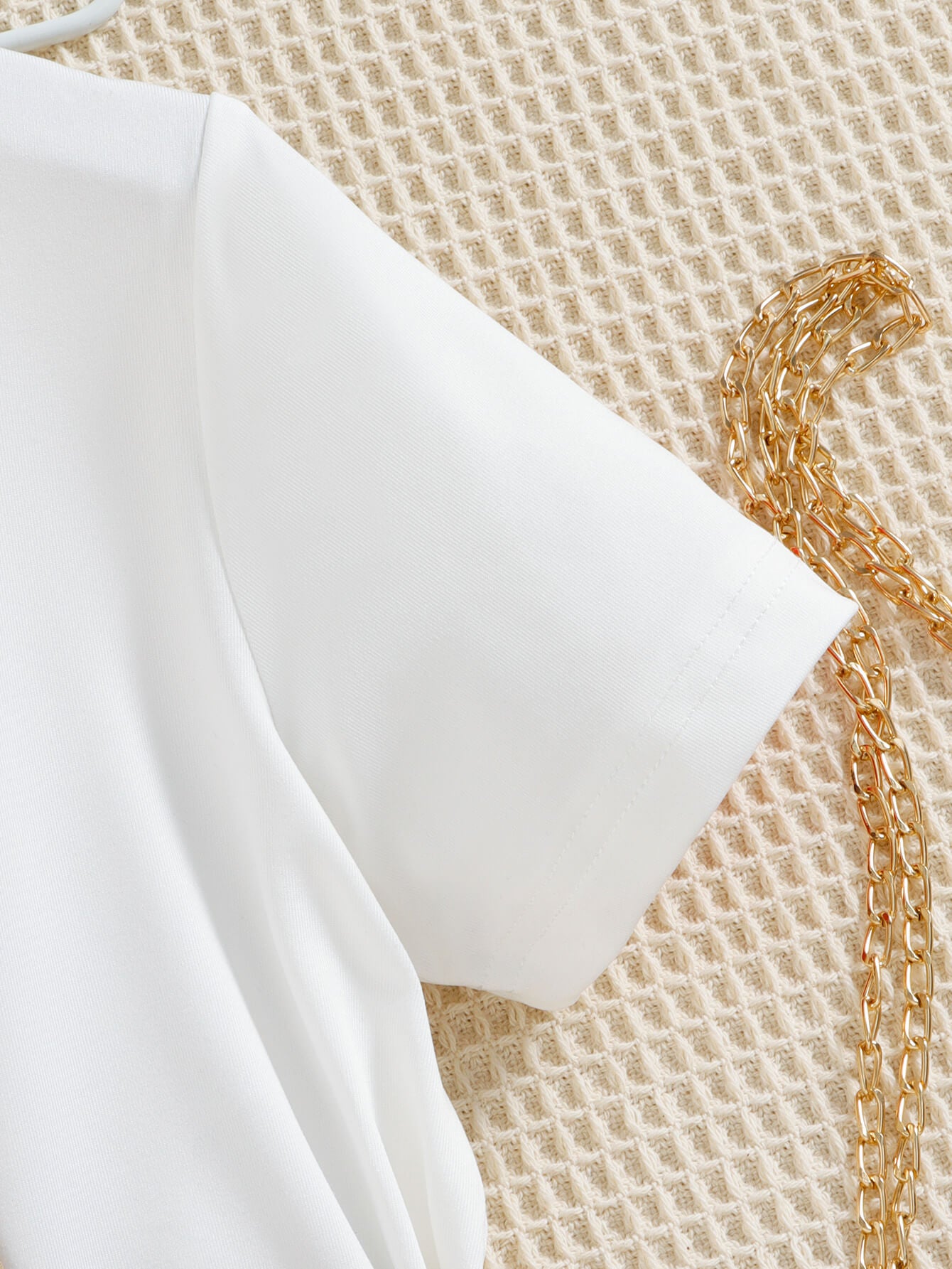 Girls Contrast Decorative Button Belted Dress