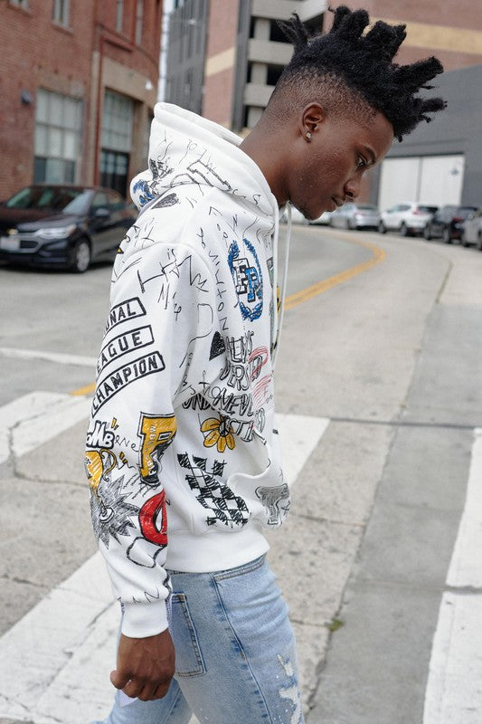 ALLOVER DOODLING HOODIE