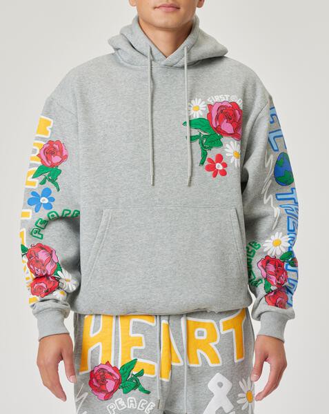 FLOWER PUFF PRINT HOODIE
