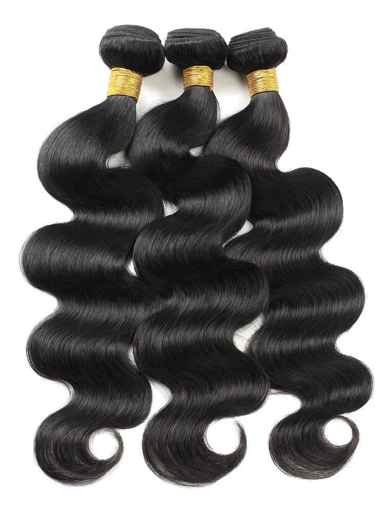 Indian Bundles Human Hair Body Wave 100% Hair Extension Natural Black 1/3/4 Pcs Bulk Human Hair Bundles