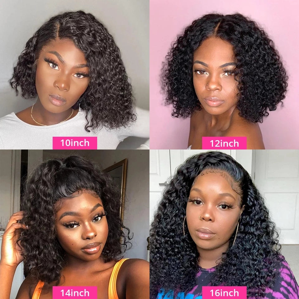 Curly Bob lace frontal wig