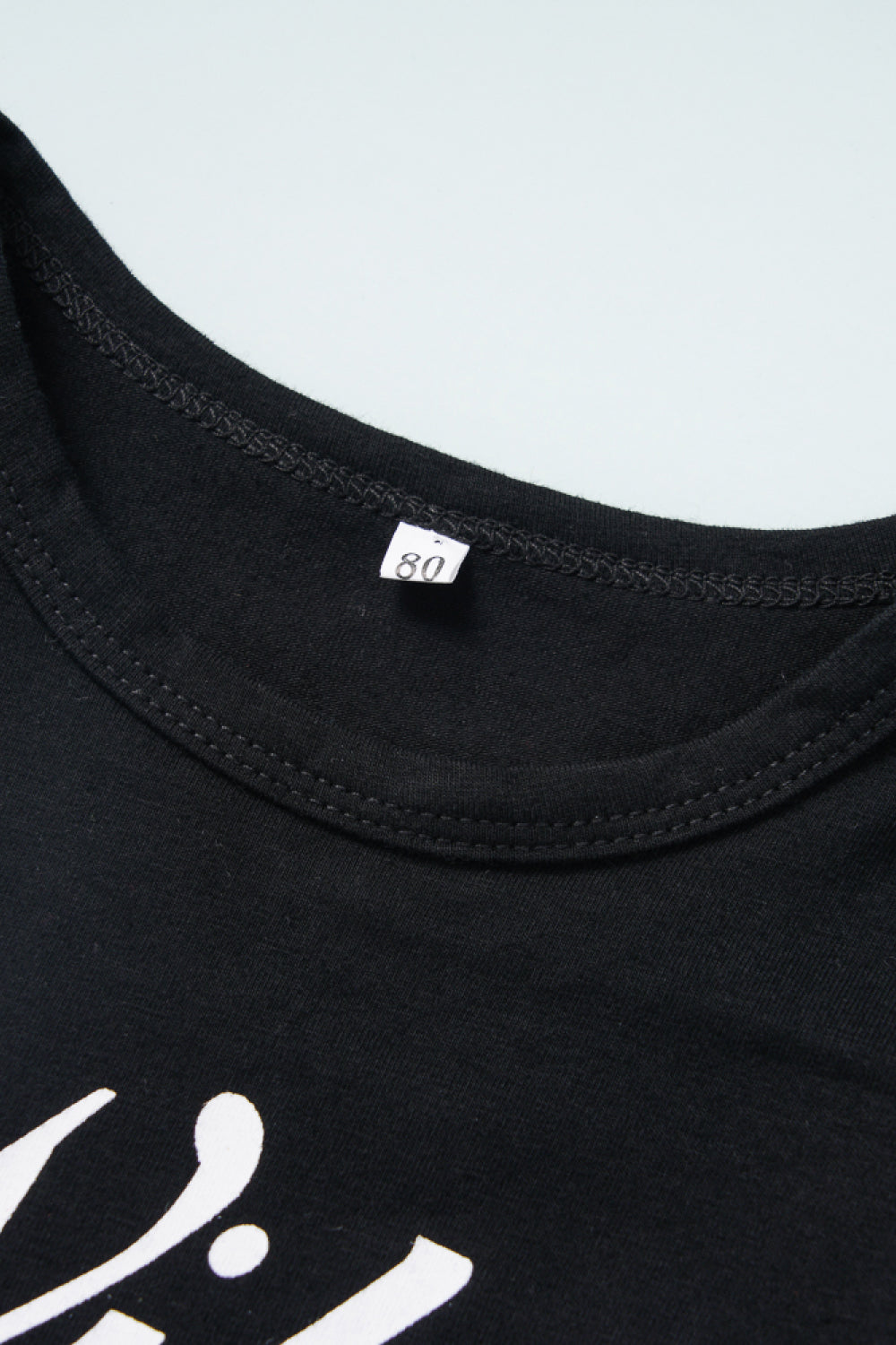 Baby Girls Graphic Bodysuit and Striped Pants Set with Bow