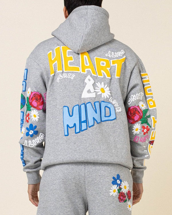 FLOWER PUFF PRINT HOODIE