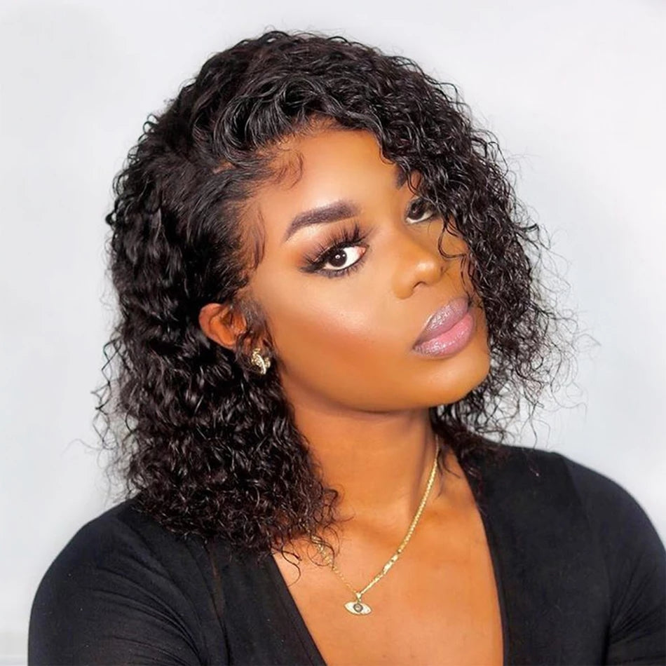 Curly Bob lace frontal wig