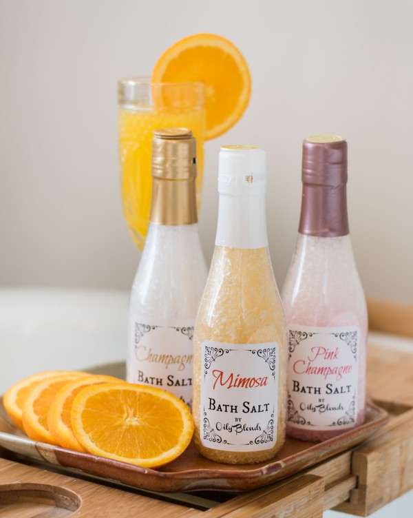 Wine Scented Bath Salt Sampler Set of 6