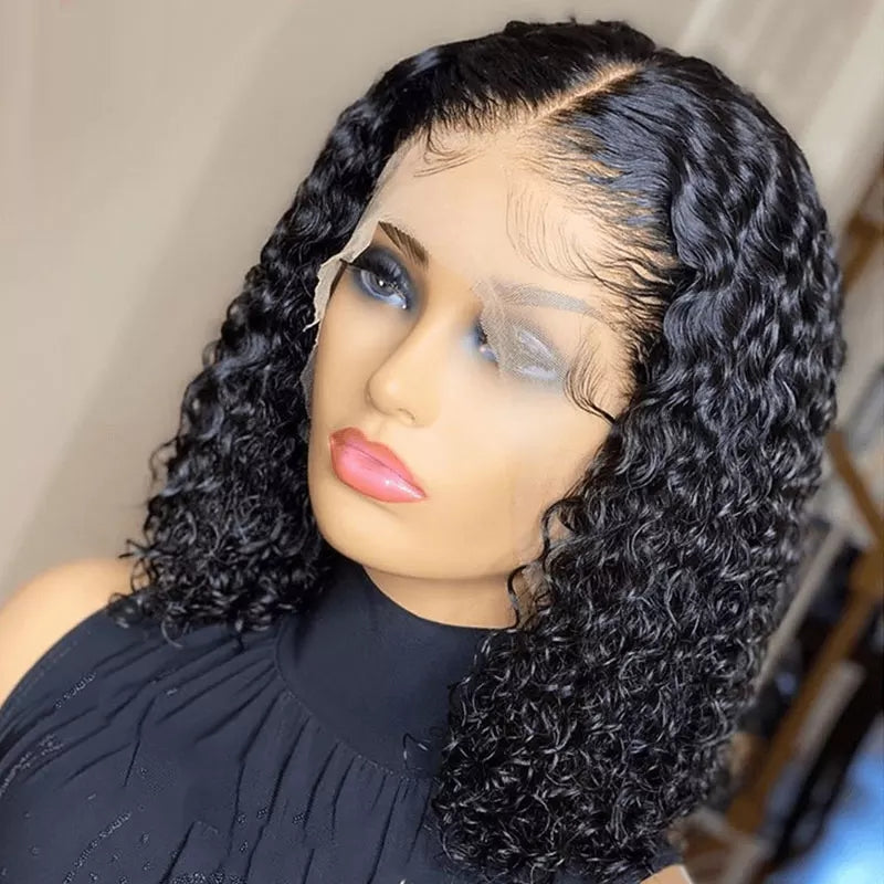 Curly Bob lace frontal wig