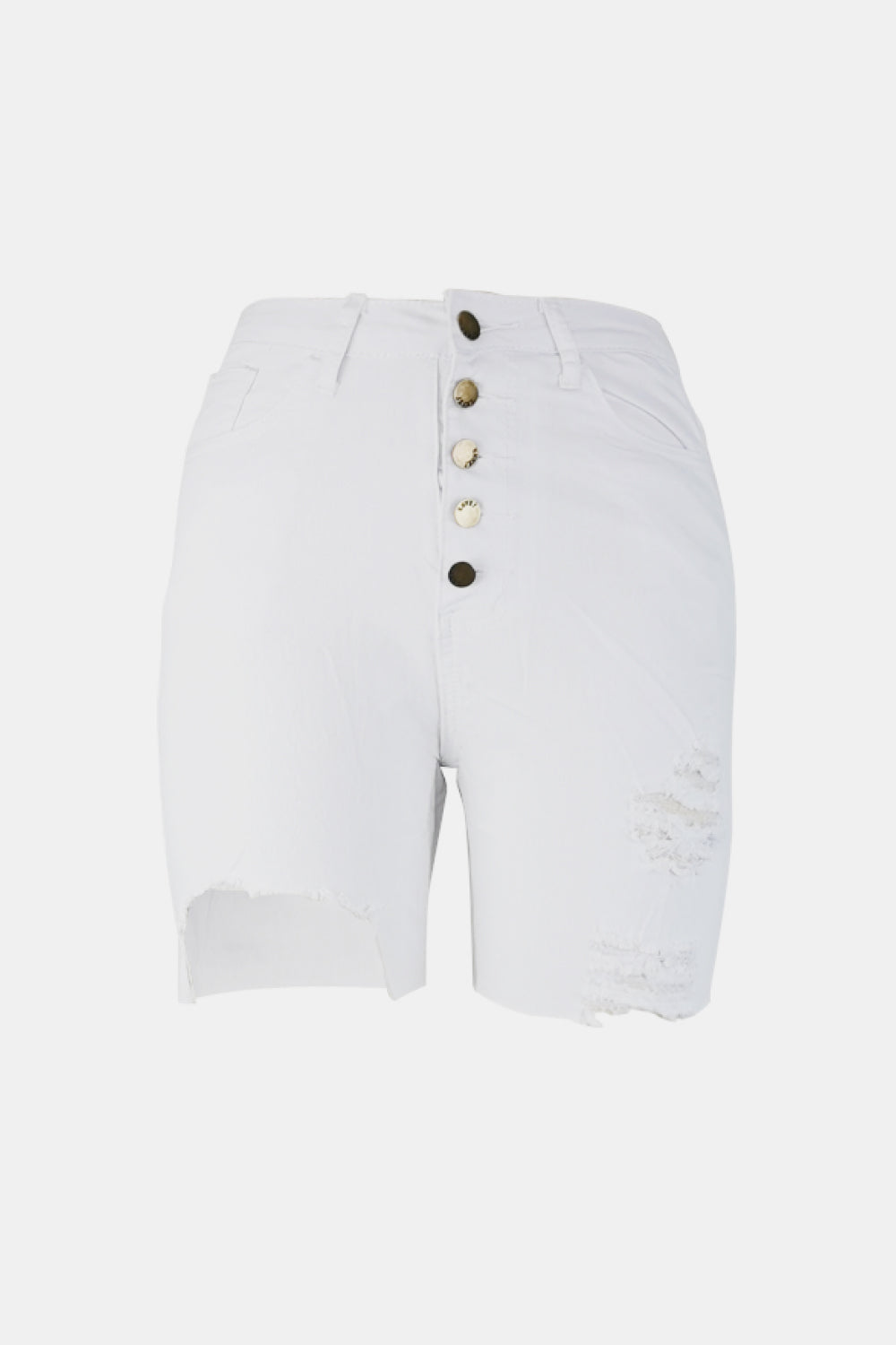 Full Size Run Distressed Button Fly Denim Shorts