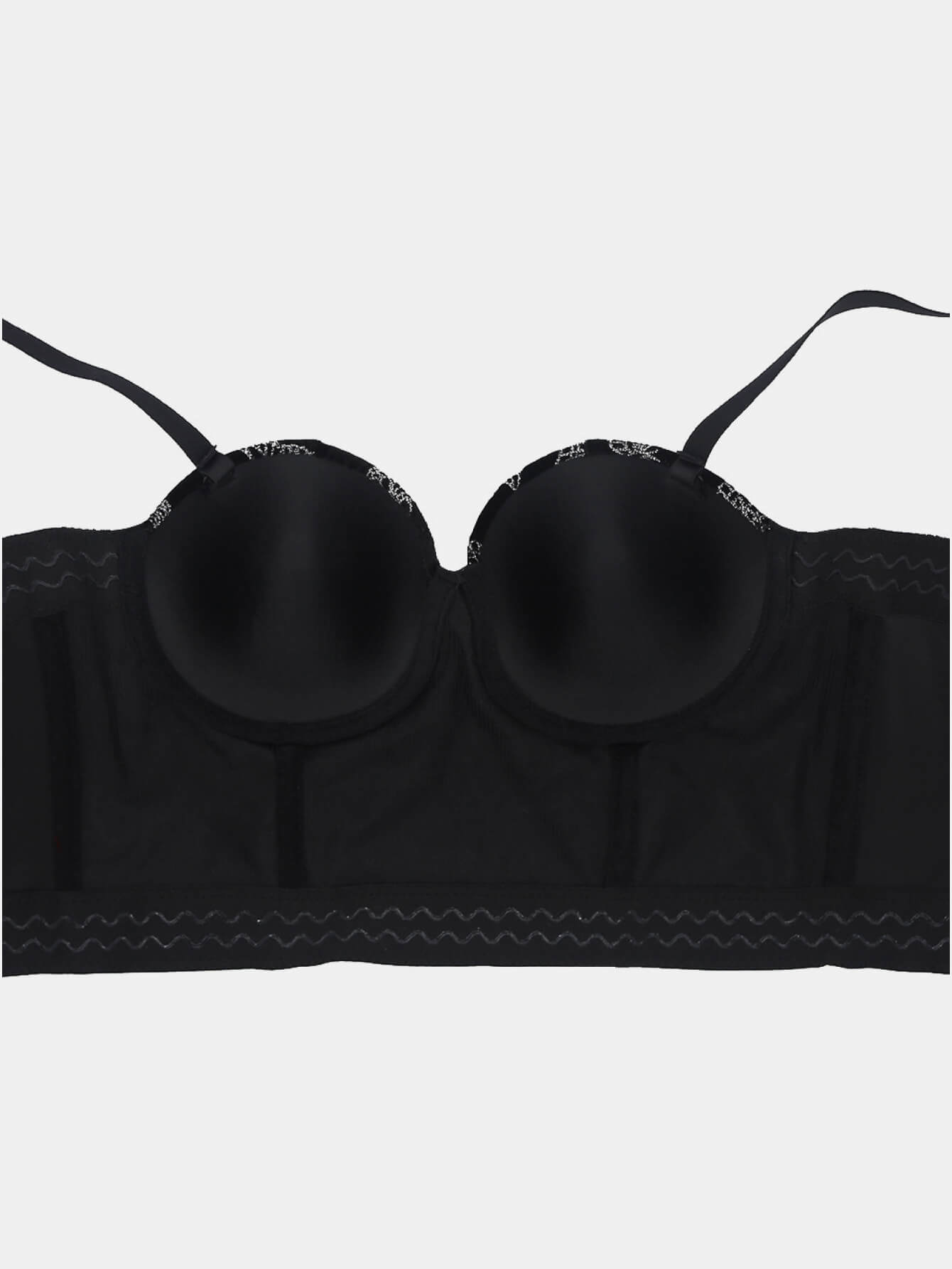 Velvet Butterfly Print Bustier