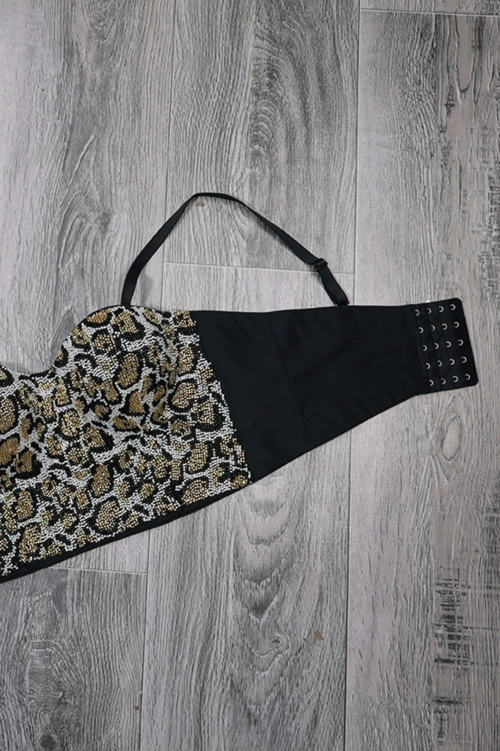 Leopard Beaded Bustier