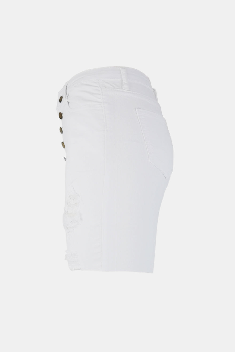 Full Size Run Distressed Button Fly Denim Shorts