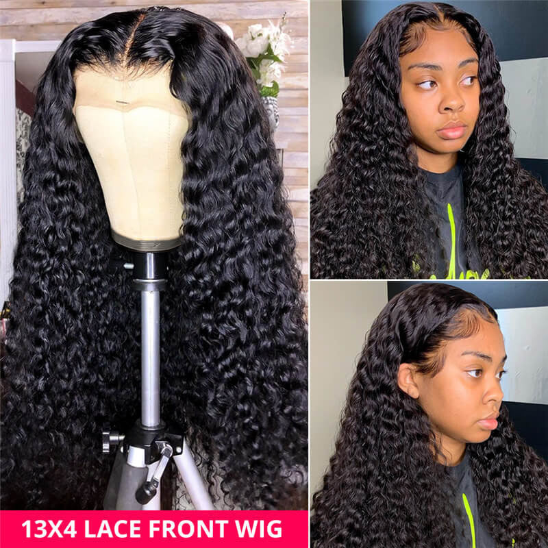 13×4  lace frontal deep wave wig 150%