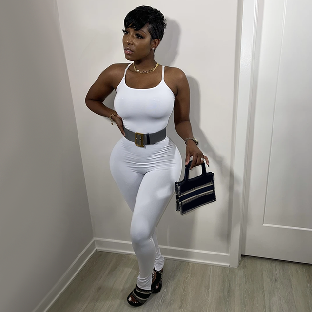 strap women long jumpsuit bodycon sexy streetwear fitness sportswear 2020 summer clothes lounge wear club outfit body