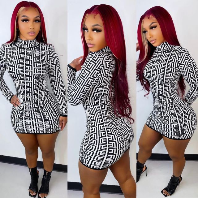 Women Set Diamonds Half High Collar Long Sleeve Crop Top Knee Length Pant Two Piece Set  Sexy Club Suit