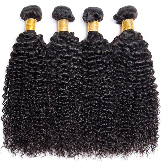 10A Raw Brazilian Hair Bundles Kinky Curly Bundles Human Hair Weave Bundles Remy Hair Extensions For Black Women